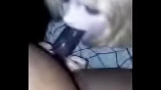 White sissy floozy deepthroats bbc